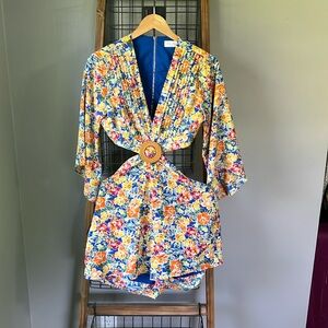 Pink Lily Romper size Small